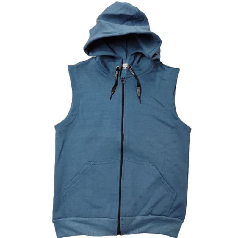 Colete de moletom Masculino Aberto com Zíper e Capuz Liso Tamanhos P, M, G, GG