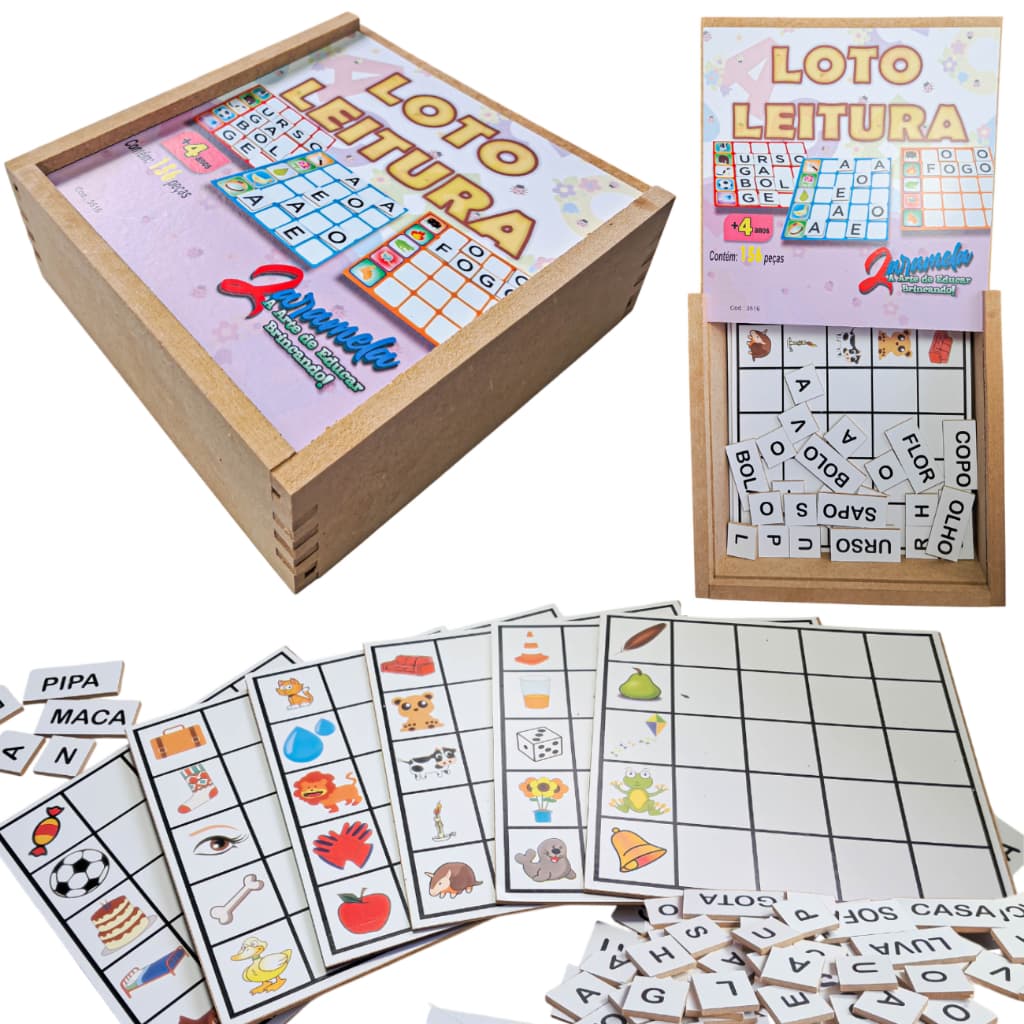 Loto Leitura Jogo Educativo Para Alfabetização Divertida