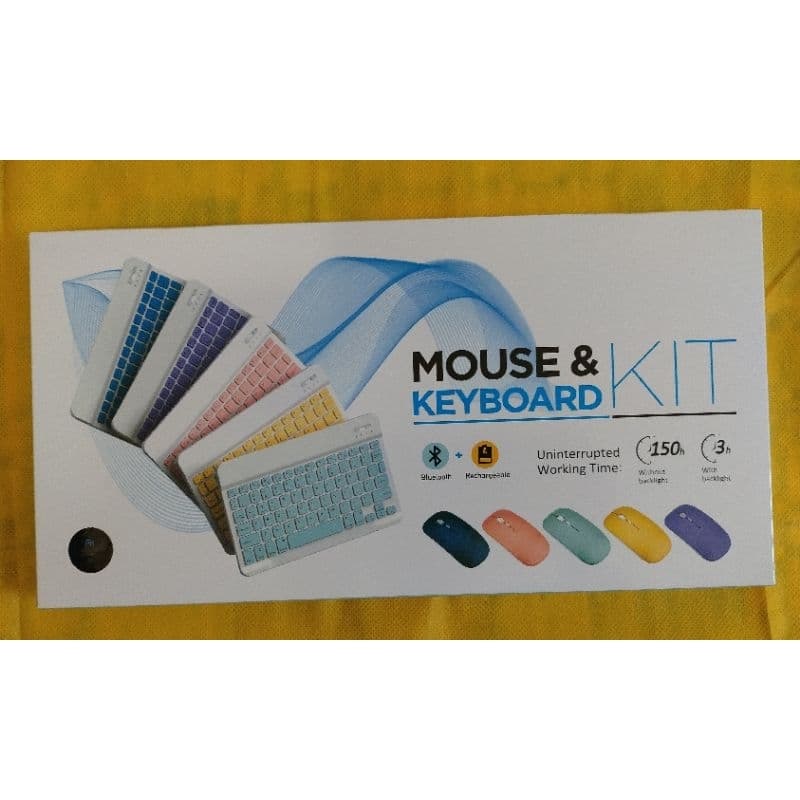 Teclado e Mouse sem fio recarregável (Mouse & Keyboard kit)