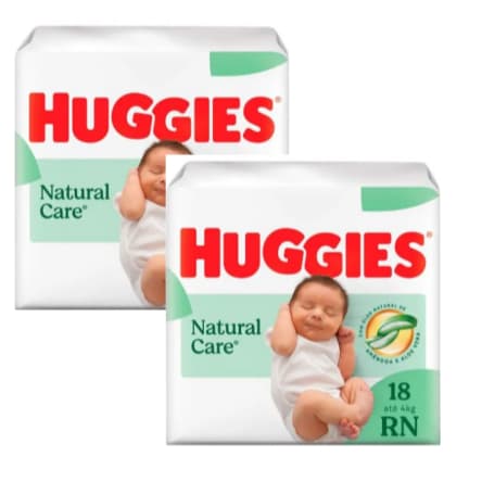 Fralda Huggies Natural Care RN - 18 fraldas