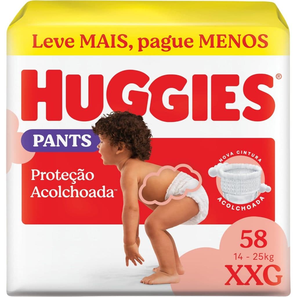 Fralda Infantil Huggies Supreme Care Roupinha XXG Com 58 Unidades
