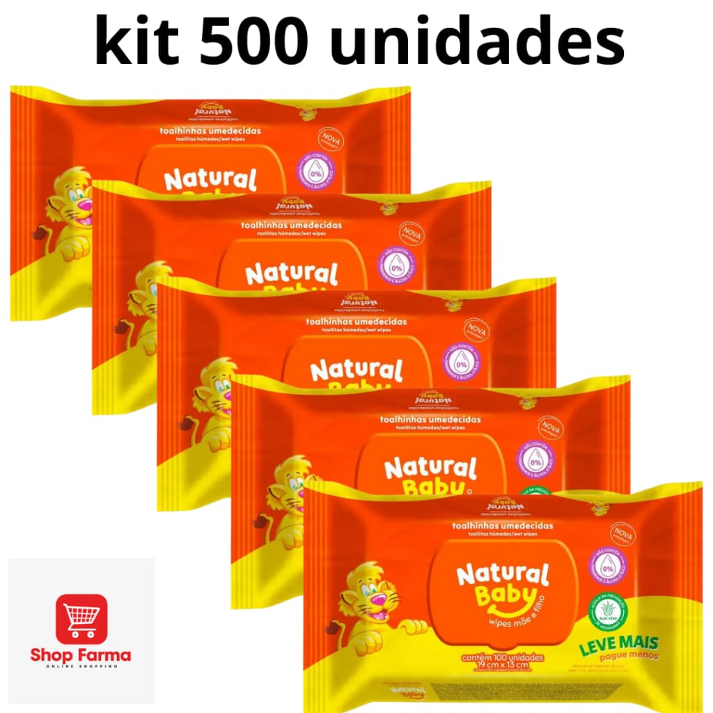 Toalhinha umedecida Natural Baby toalha lenço umedecido 500 lenços