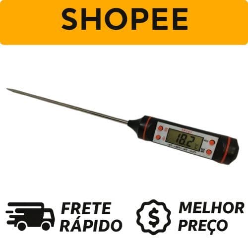 Termometro Culinario Digital 24cm – Medicao Precisa para Carnes, Frituras, Doces e Bebidas