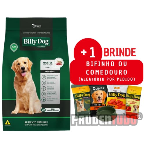 Ração Para Cachorro Adulto Billy Dog Premium Ossinhos Carne ou Frango