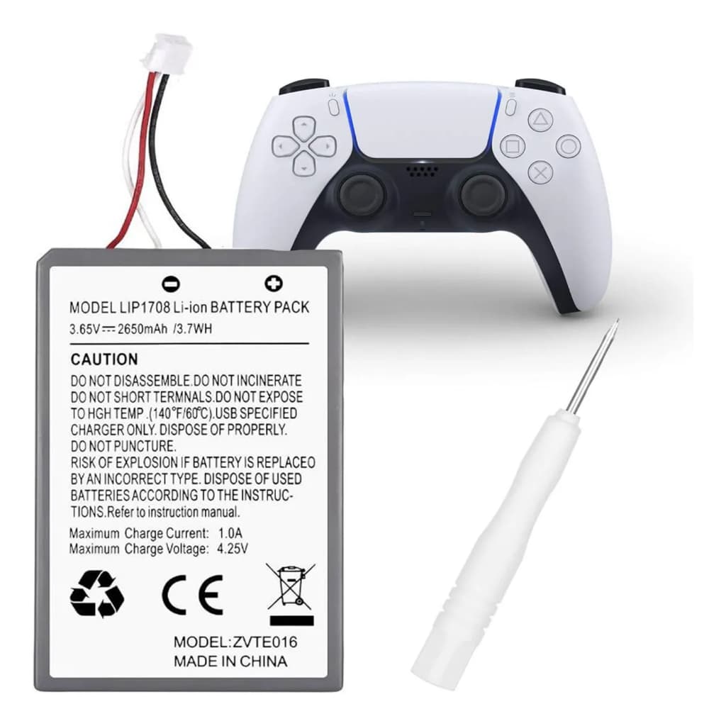 Bateria Para Controle de Ps5 2650mah Reposição Compatível Carregador de Controle De Videogame