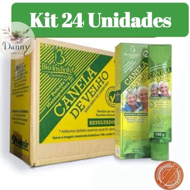 Kit 24 Pomada Canela de Velho Bio Instinto 150g Original  - Alívio das dores - Produto Natural para Articulações