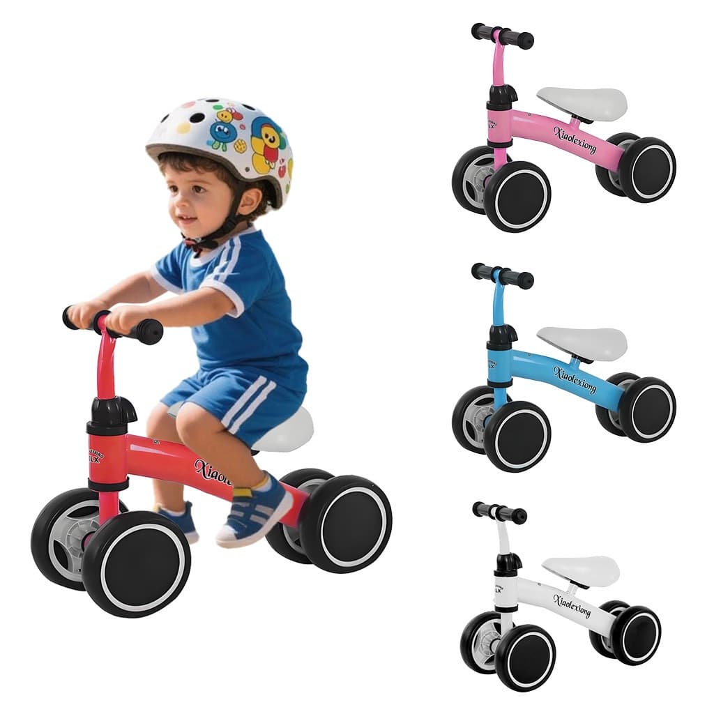 Bicicleta Equilíbrio Infantil Andador Sem Pedal 4 Rodas Bebê Criança P14