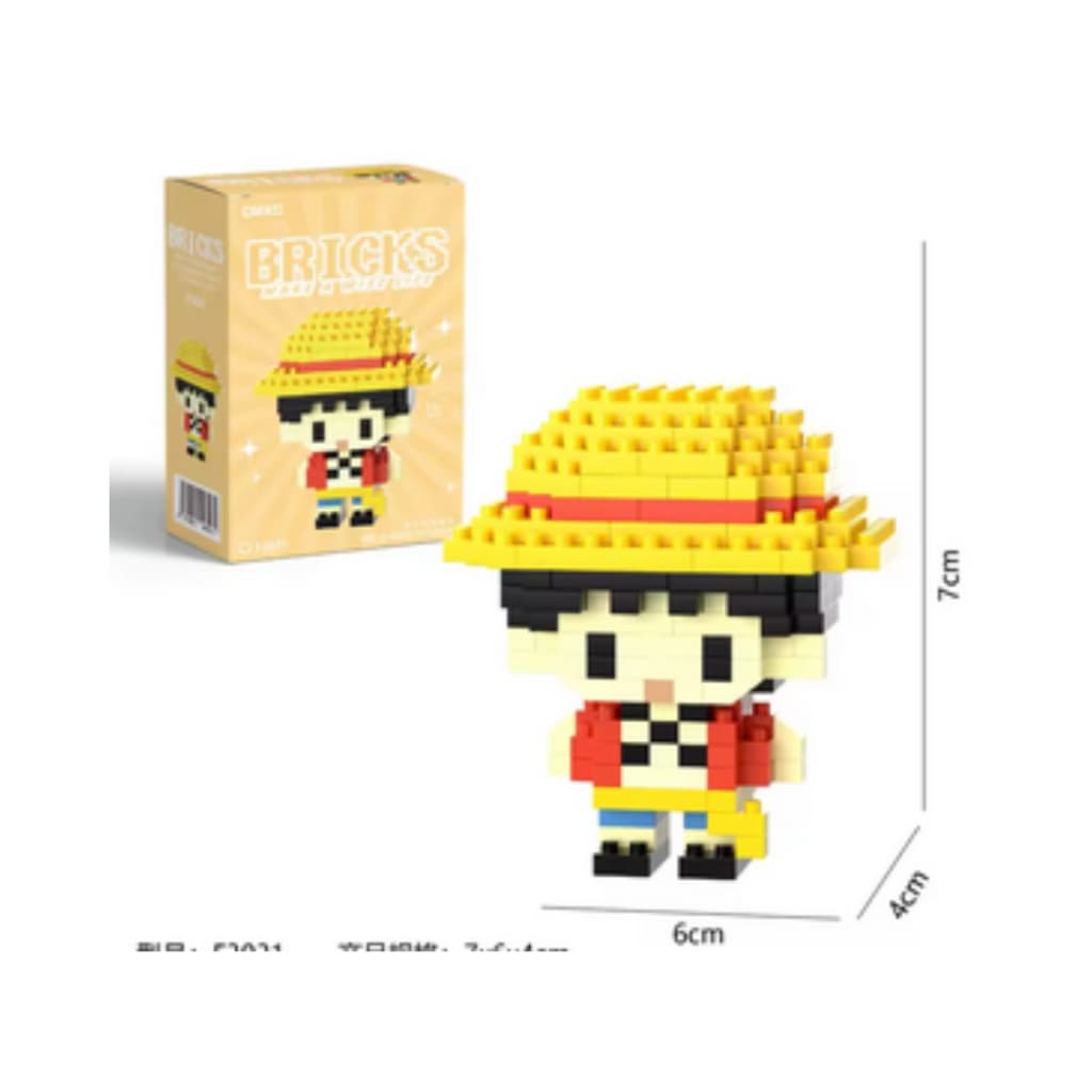 Blocos de Montar Luffy | Kit Compatível com Lego | One Piece Geek Colecionável