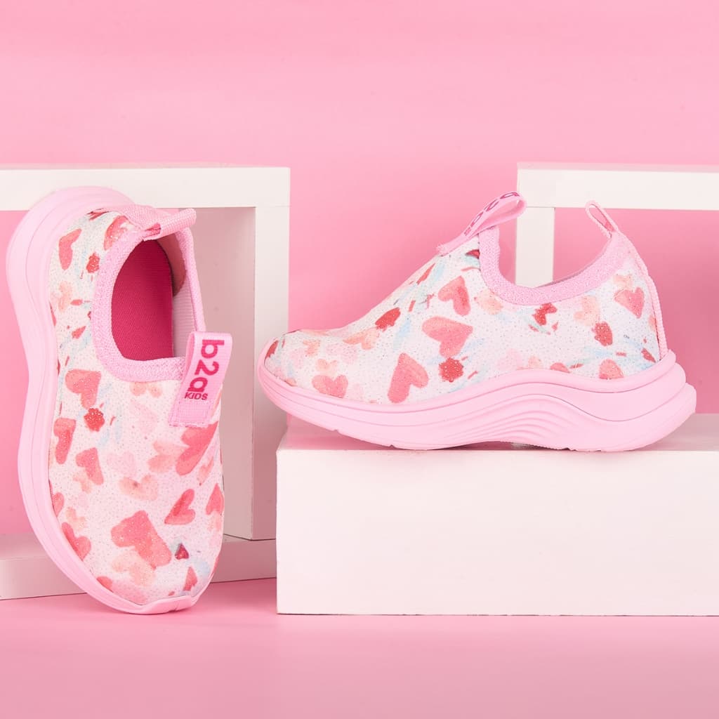 Tênis B2A Kids Infantil Menica Confortavel Calce Facil Coração charme T012/T013
