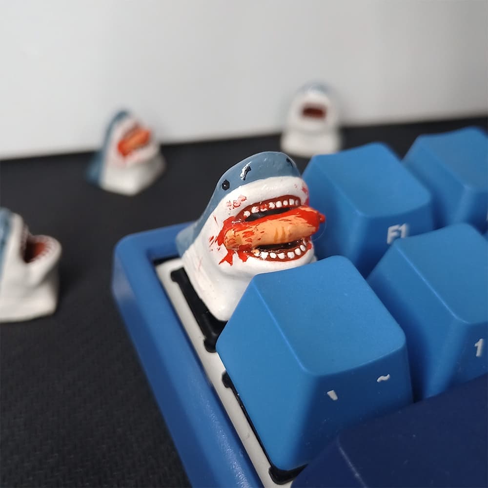 Keycap Tecla Artesanal - Tubarão para Teclado Mecanico