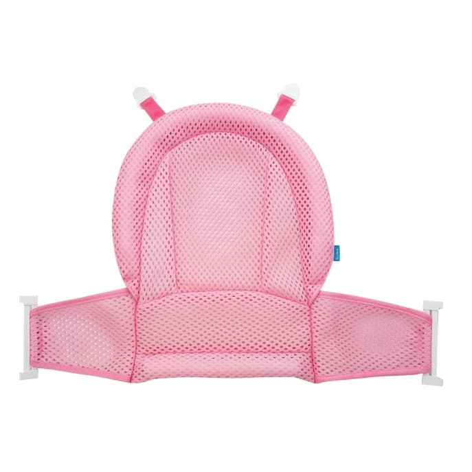 Rede de Proteção para Banheira Buba | Rosa Bebê, Azul Bebê ou Cinza | Almofadada, Ajustável e Ergonômica | Recém-Nascido