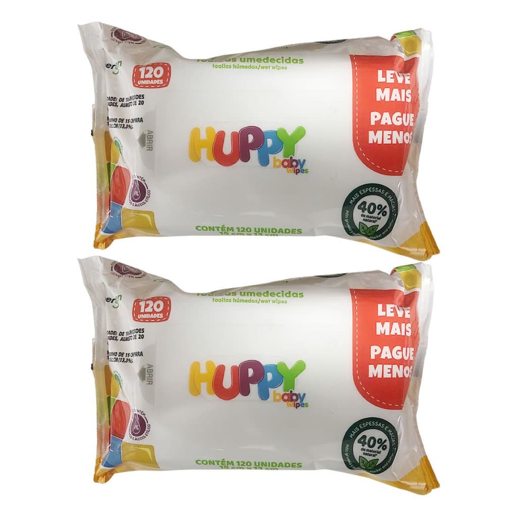Kit 240 Toalhas Umedecidas Huppy Baby