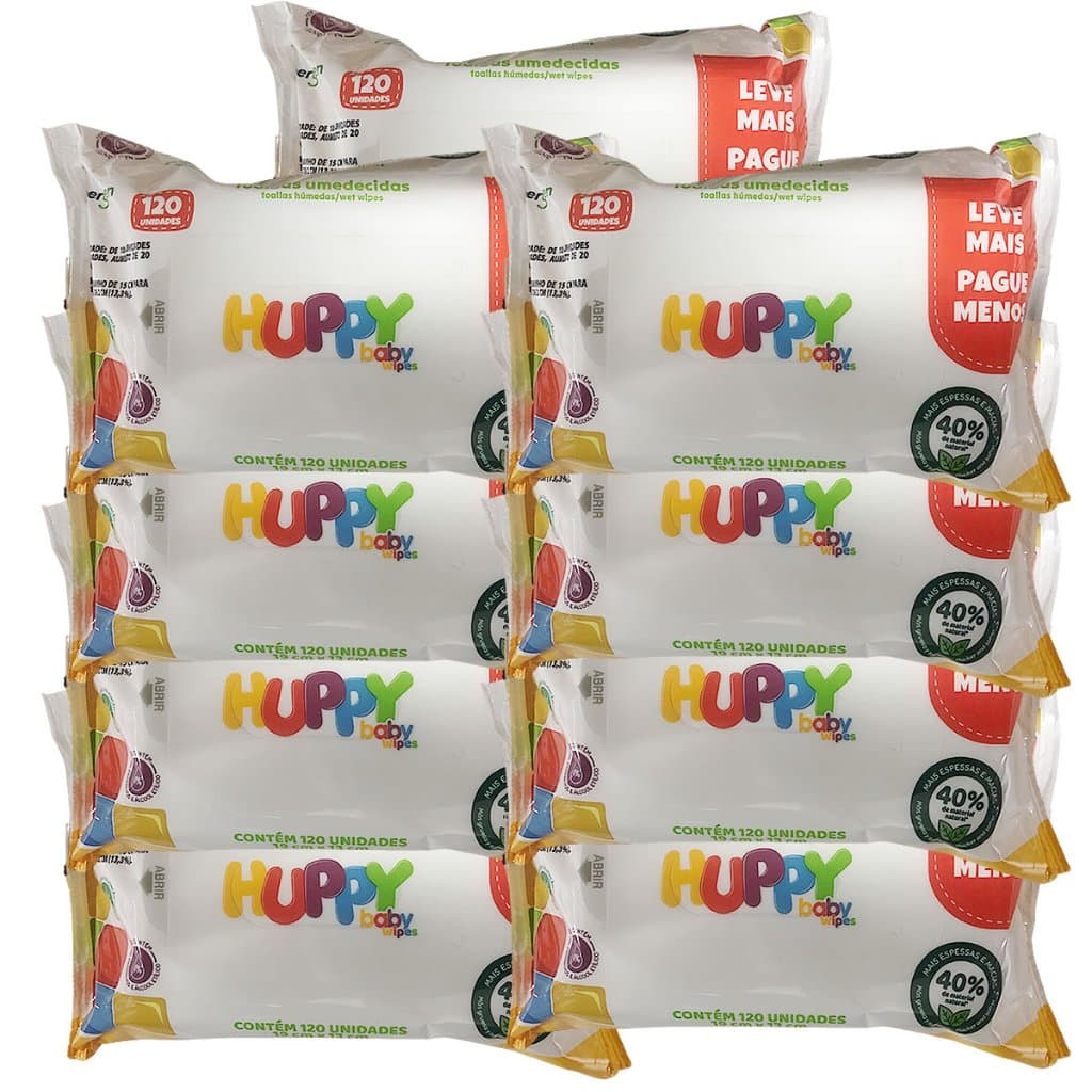 Kit 1080 Toalhas Umedecidas Huppy Baby