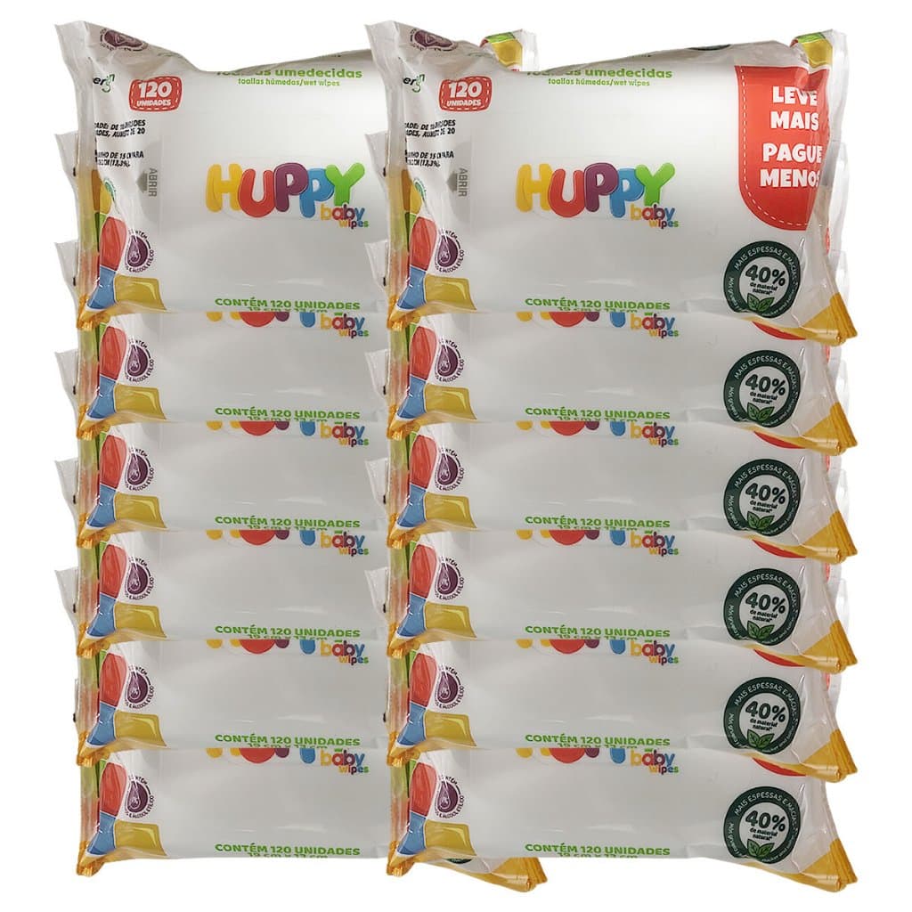 Kit 1440 Toalhas Umedecidas Huppy Baby