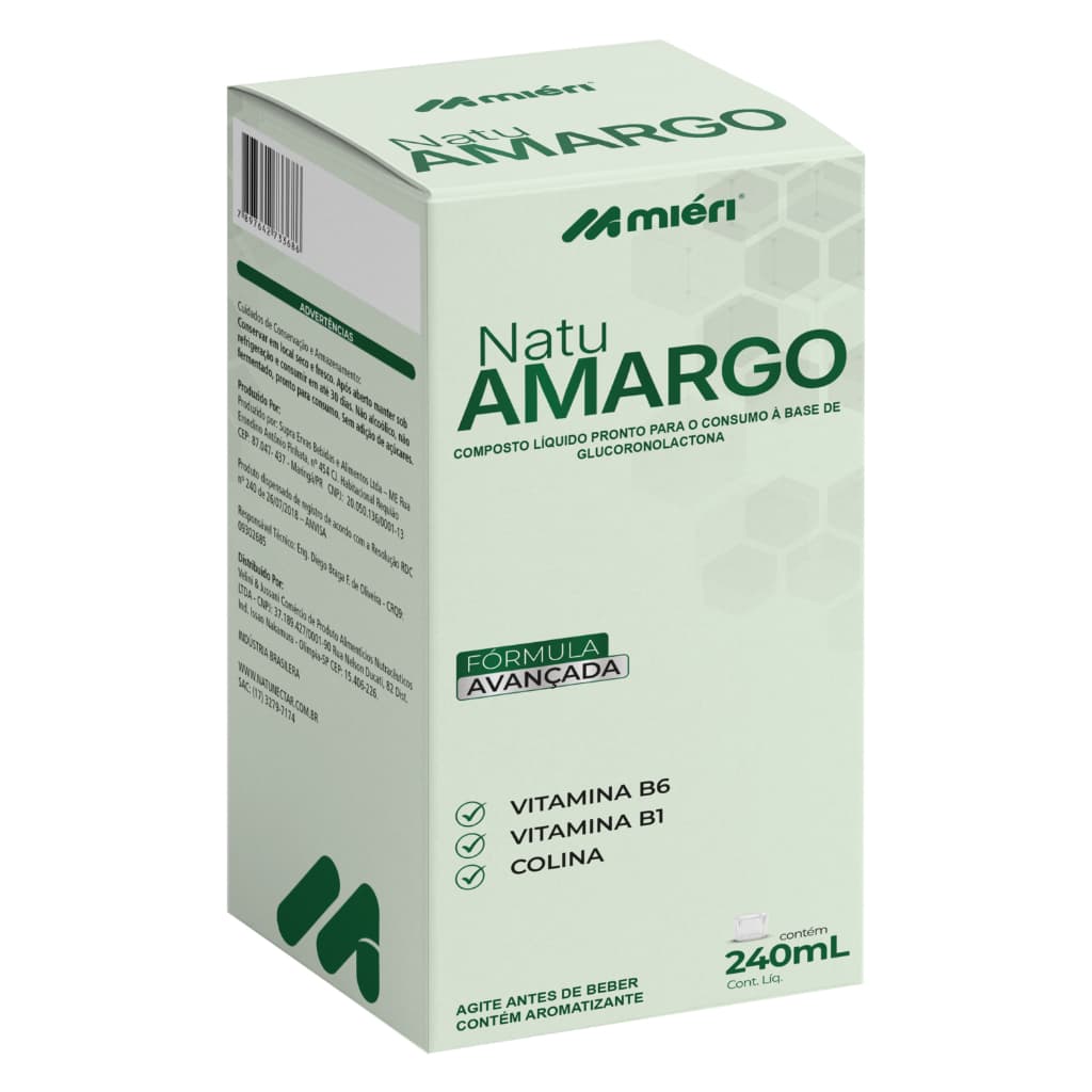 Natu Amargo Liquido - Vitamina B6, Vitamina B1, Colina - Glucoronolactona - Mieri