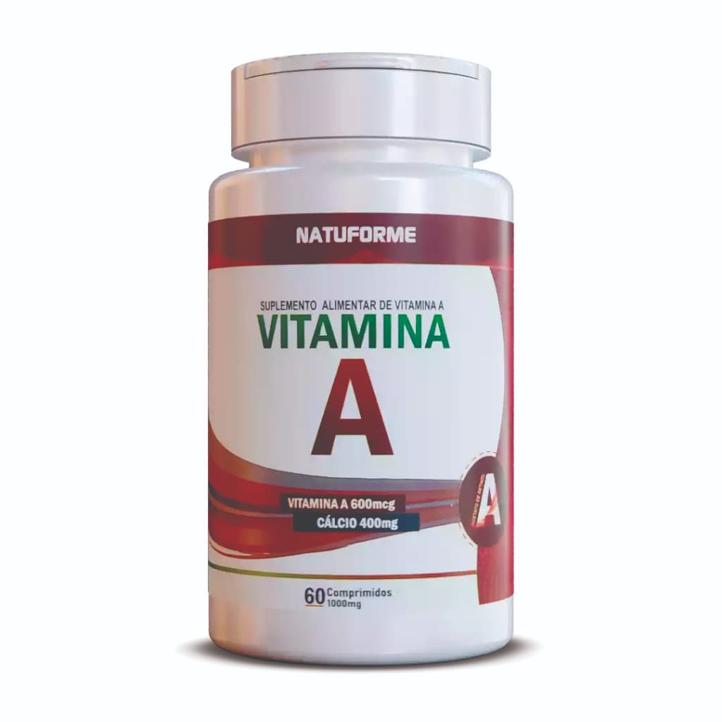 Vitamina A Retinol com Cálcio 60 Comprimidos 1000mg