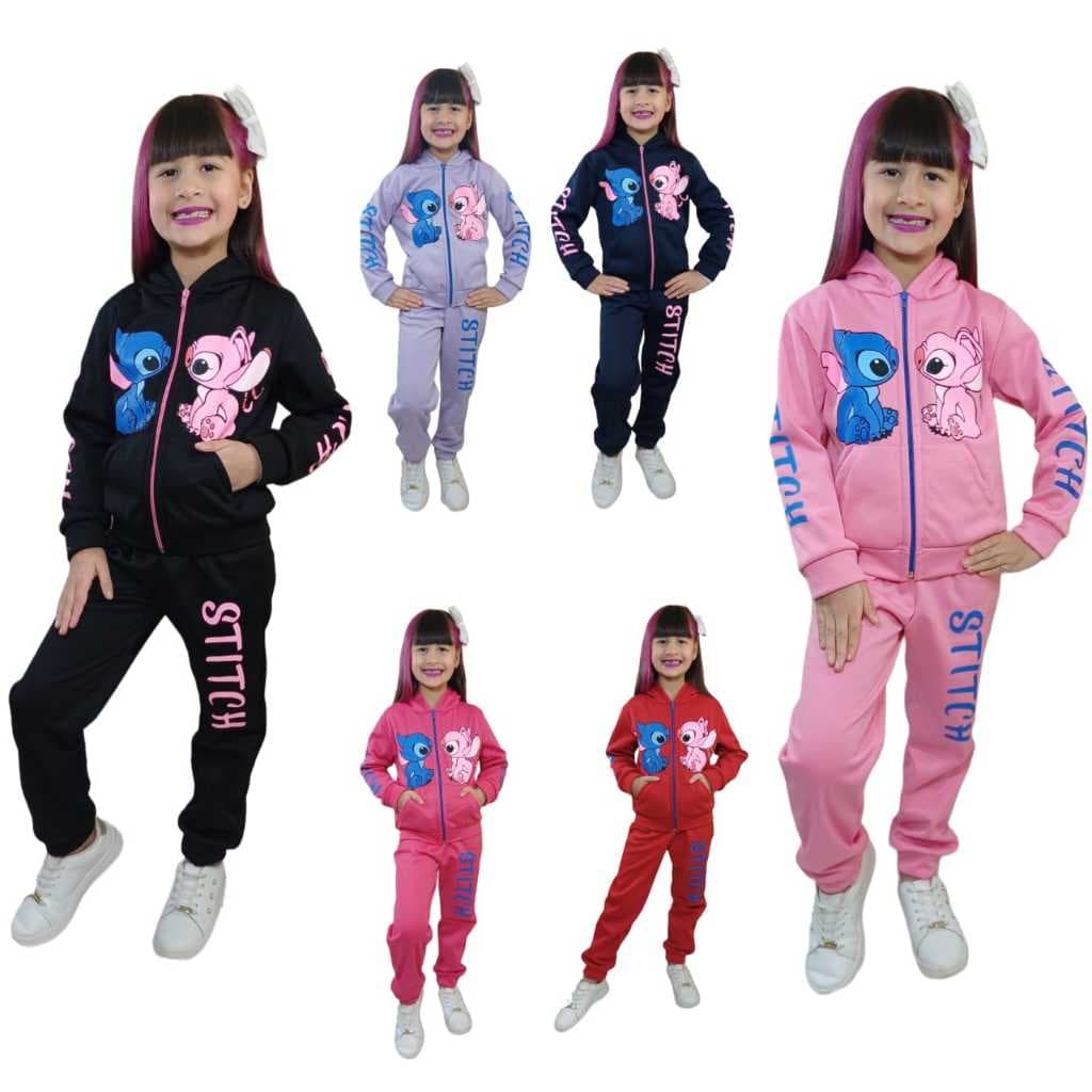 👕✨ Conjunto Infantil Moletom  poleister – 📏 Tamanhos do 2 ao 16 anos