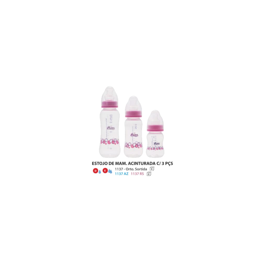 KIT  DE MAMADEIRA ACINTURADA ORTOPEDICA COM 3 PEÇAS (B.A.S)