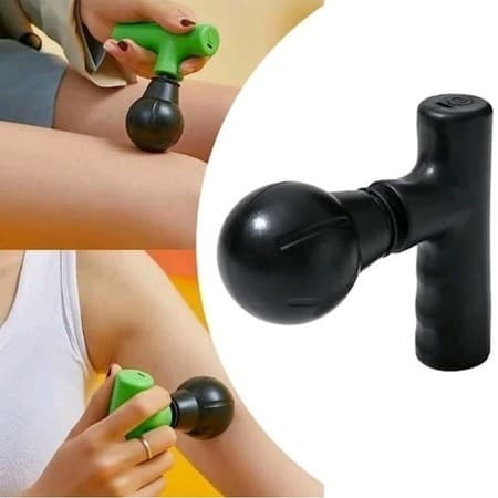 Mini Massageador Elétrico Portátil Fascial Corporal Muscular Preto
