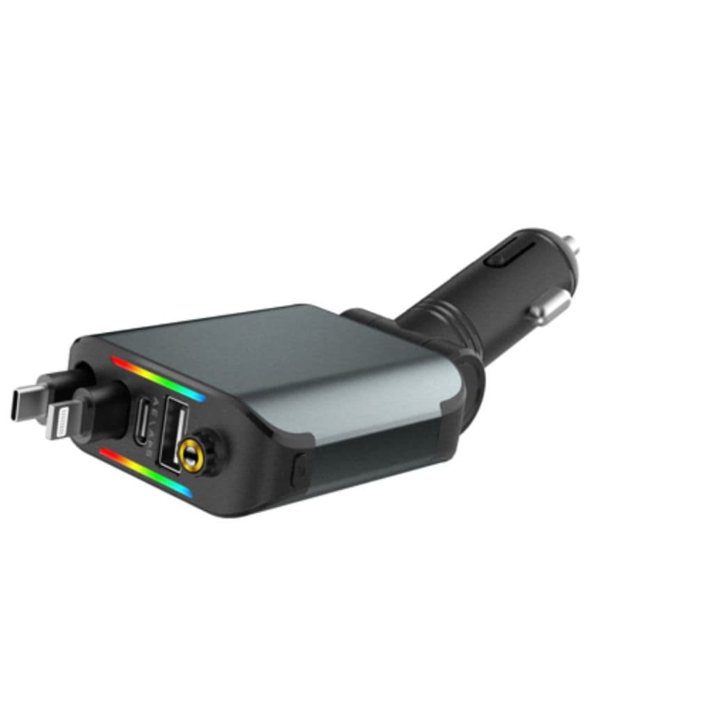 Carregador de carro 120W USB/IOS/TYPE-C Adaptador de carro USB 4 em 1 com carregador LED Super Turbo