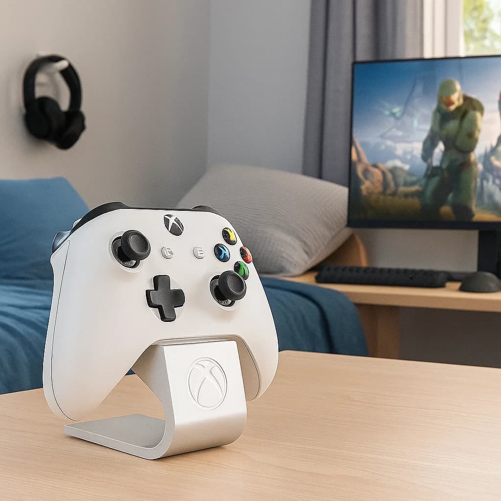 Suporte Controle Xbox Videogame Console Grande Organização Estilo Gamer Base Prático Funcional Jogos Acessórios Moderno