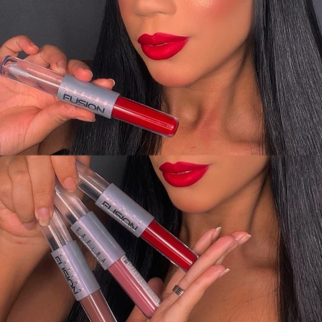 Batom Matte Líquido e Gloss 2 em 1 – Batom Duo Alta Fixação