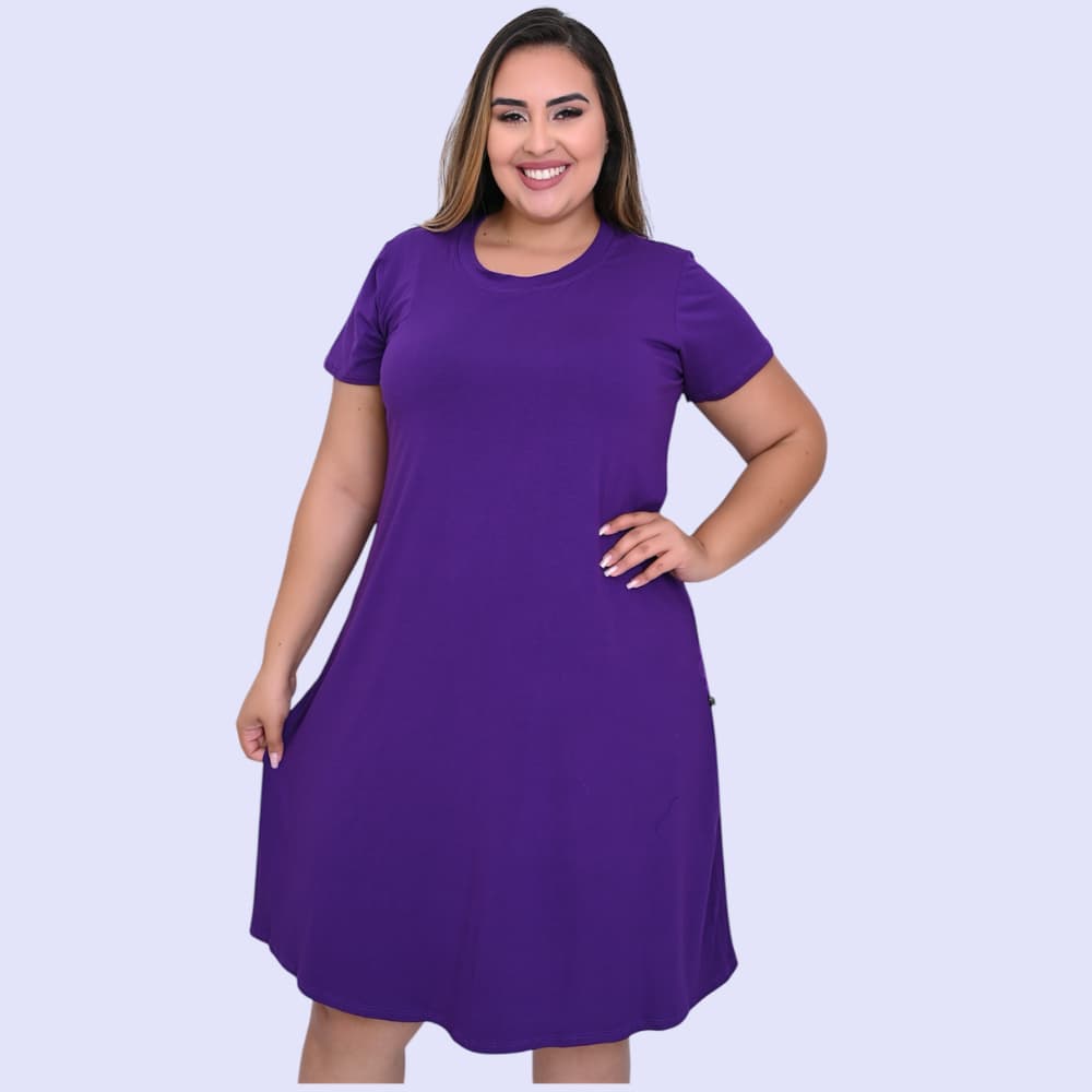 Vestido Plus Size Soltinho G1, G2, G3 e Várias Cores