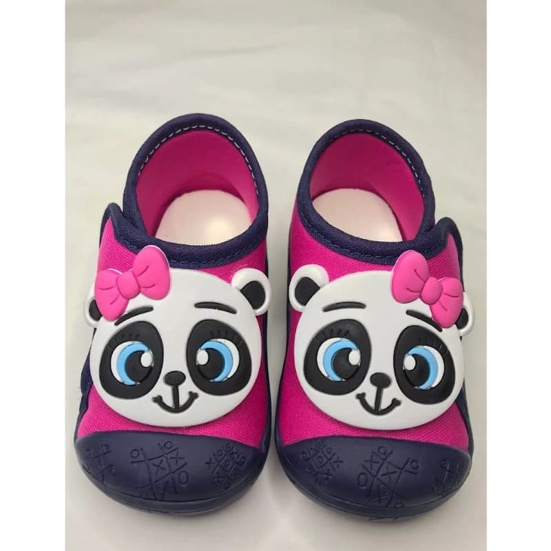 Calçado Infantil Tipo Meia Antiderrapante Confortável Flexível Panda