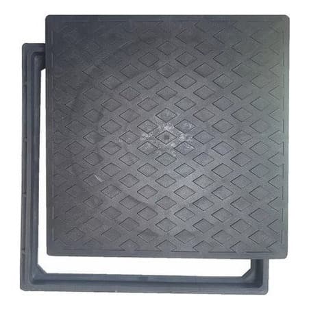 Tampa De Esgoto 60x60cm Bueiro Caixa Passagem Quadrada Bloqueia Odor