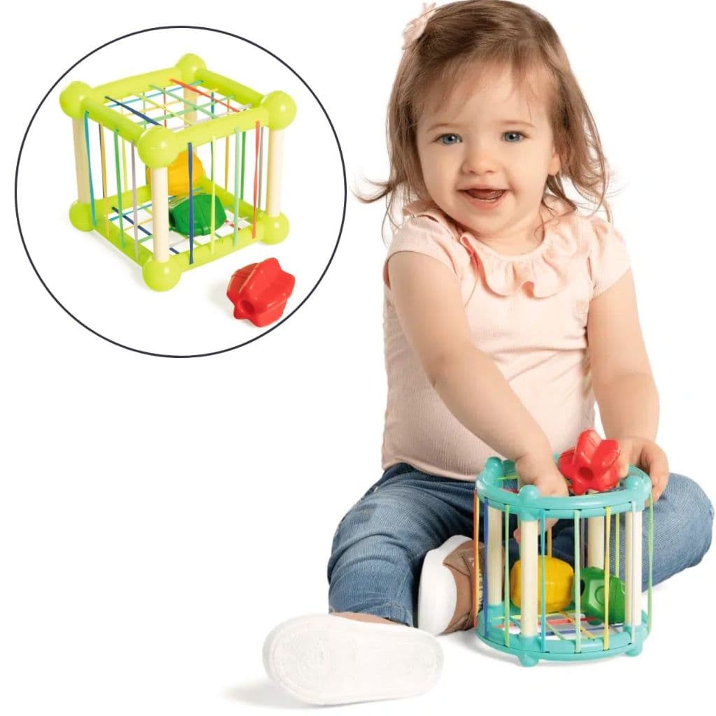 Brinquedo Montessoriano Com Elásticos para Bebê Brinquedos Educativos Infantil Desafio Criança