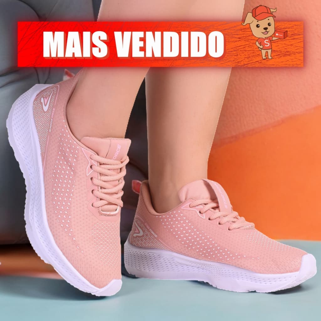 Tênis feminino esportivo confortável d+ pra academia caminhada malhar levinho macio pra academia top
