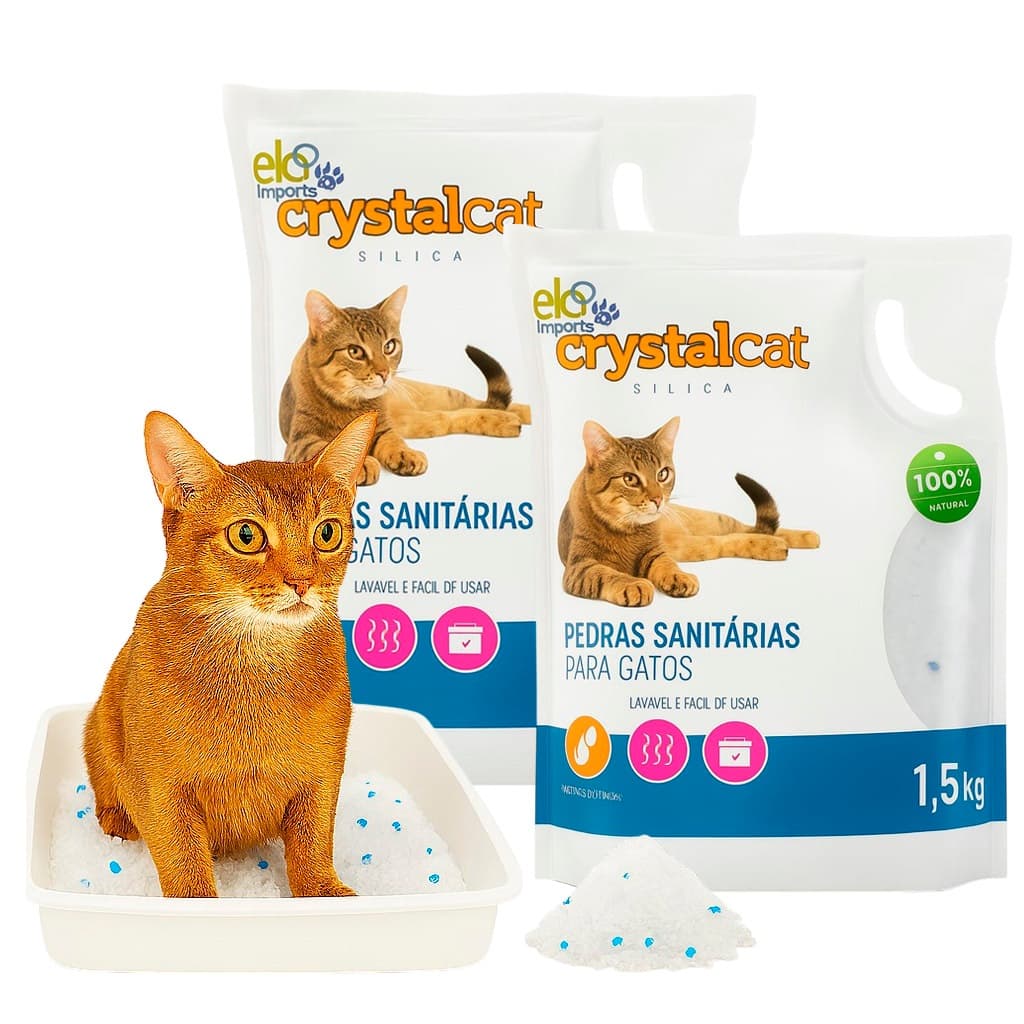 1 / 2 unidades Areia Sanitária cristais Sílica em gel para Gatos 1.500kg Elo Imports