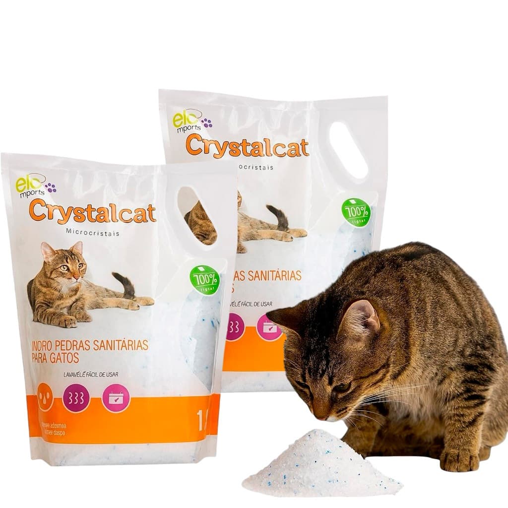 1 / 2 unidades Areia Sanitária Micro cristais Sílica em gel para Gatos 1.500kg Elo Imports
