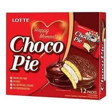 Alfajor de Chocolate Choco Pie Chocopie Oriental Lotte Importado com 12 unidades