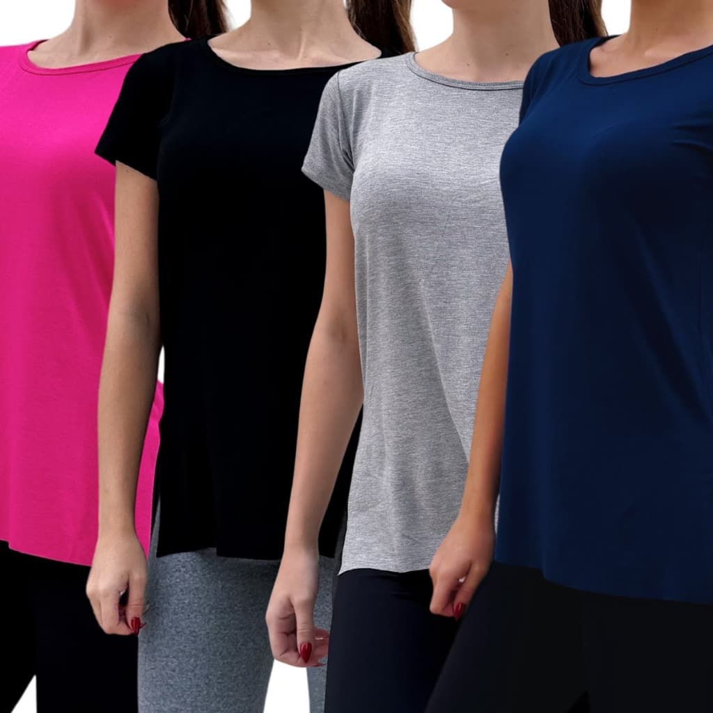 Kit c/2 Camisetas Tapa Bumbum Camisa Premium Blusa Caminhada Musculação Treino Feminina Fitness de Academia