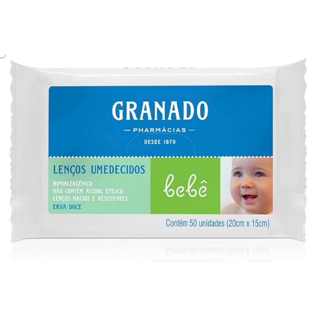 Lenços Umedecidos Granado Bebê Erva-doce 50 Unidades