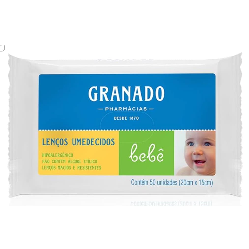 Lenços Umedecidos Granado Bebê Tradicional 50 Unidades