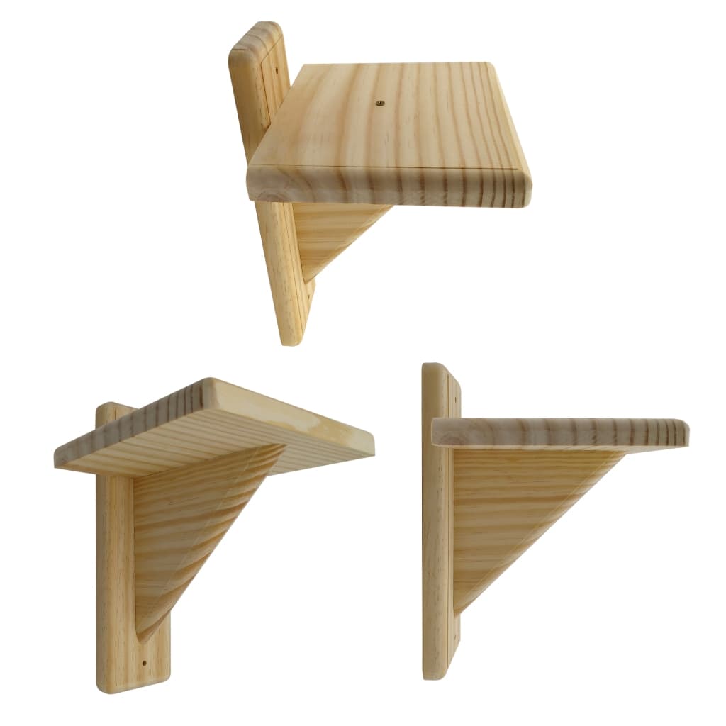 3 Suportes De Parede Prateleira Com Base De Apoio 25x25 Cm