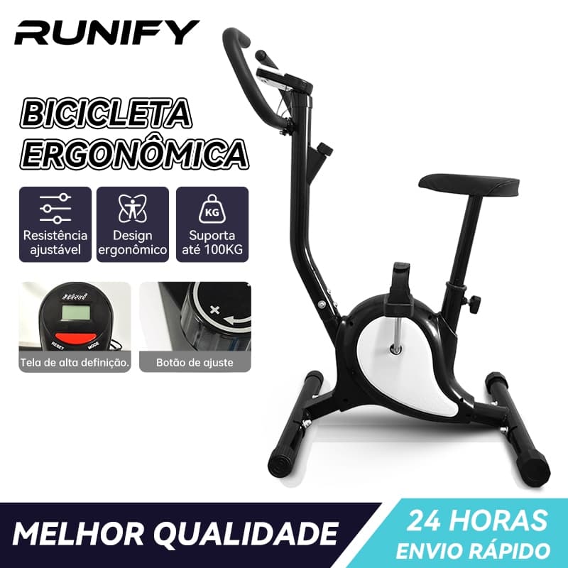 Bicicleta Ergométrica Fitness Residencial 21 Velocidades Compacta Branco Ajuste de Sete Níveis
