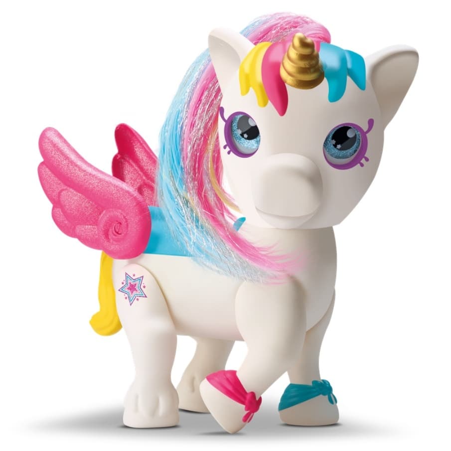 Boneco Unicórnio Articulado em Vinil com Cabelos Coloridos – Diver Unicórnio Divertoys