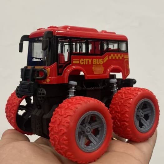 Carrinho A Fricção Com Amortecedor Onibus CAR 4x4 Giro 360º