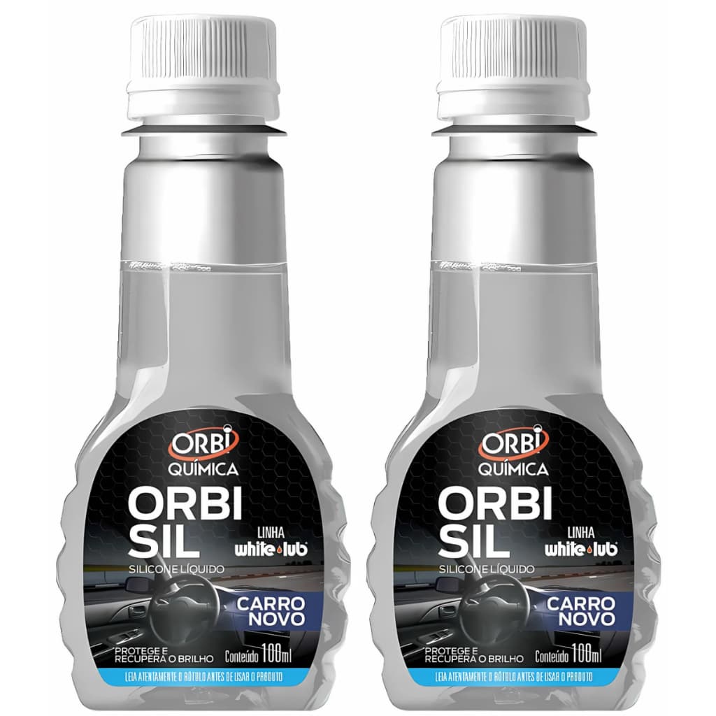 Kit 02 unidades Silicone Liquido 100ml Carro Novo Limpeza Painel Carro