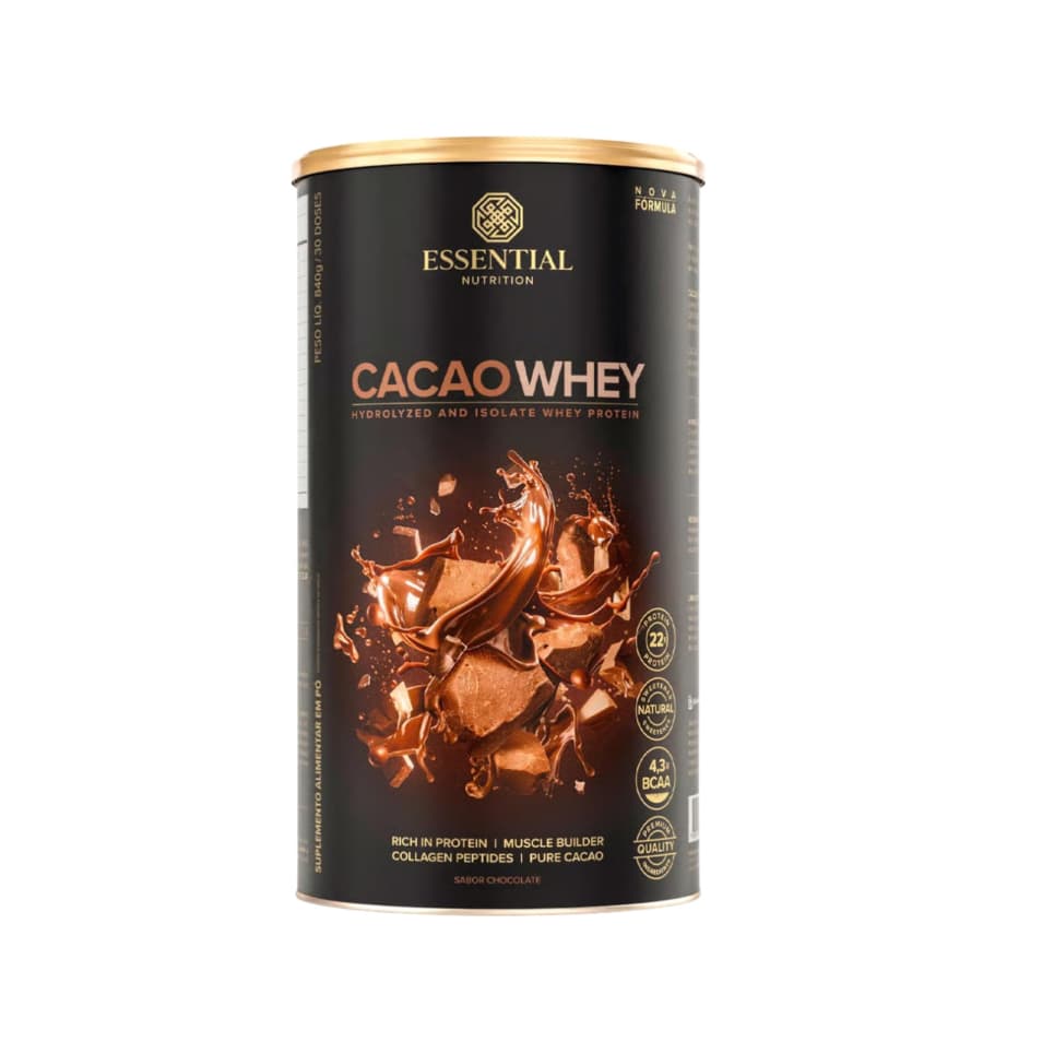 Cacao Whey Protein Essential Nutrition Chocolate 840g