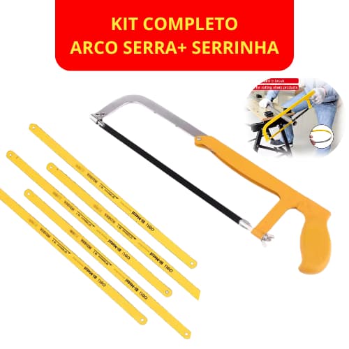 Kit Completo Arco Serra + Lamina 24dentes flexivel bimetal reforçada