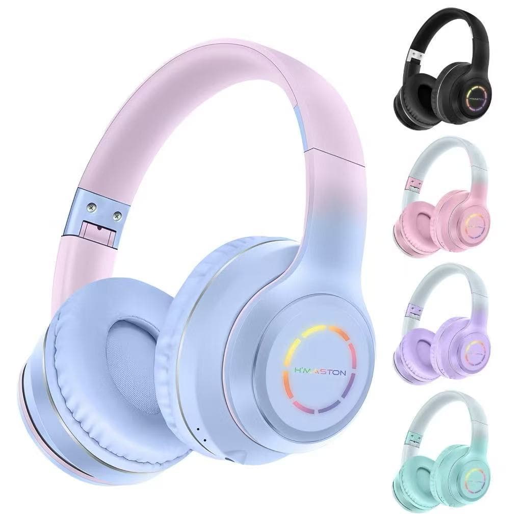 Fone de Ouvido Bluetooth com LED Headphone Sem Fio Com Microfone Super Bass SN01 Hmaston Original