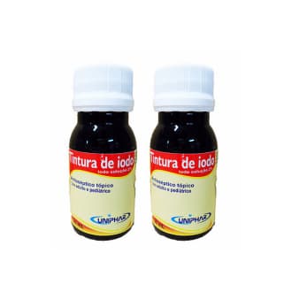 Kit 2 Tintura de Iodo 2% 30ml Uniphar: Antisséptico Essencial para Primeiros Socorros