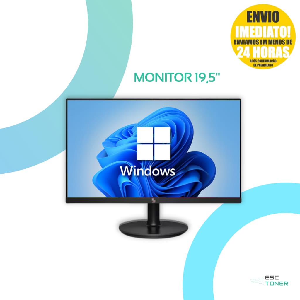 Monitor19.5 Em Oferta Led3Green 75hz Hd Gamer Hdmi Vga Vesa Preto 110V/220V Bivolt ComputadorPC Barato Portátil Ajuster