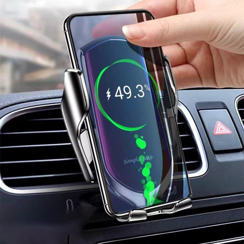 Suporte Magnético para Carro com Carregamento Sem Fio Qi 50W - 360° Ajustável (Compatível iPhone/Samsung) J2