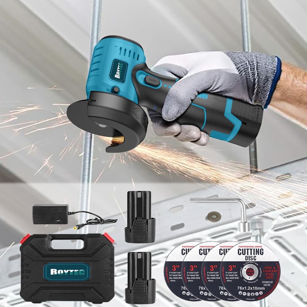 Portátil Esmerilhadeira Lixadeira Sem Fio Portátil Serra Mármore A Bateria 12V  220v 110v 2 baterias