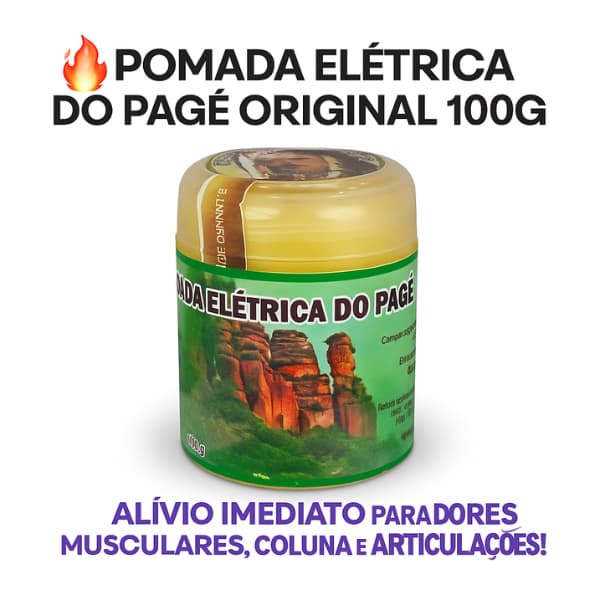 Pomada Elétrica do Page 100 g – Pomada Massageadora Potente para Dor Muscular e Articular